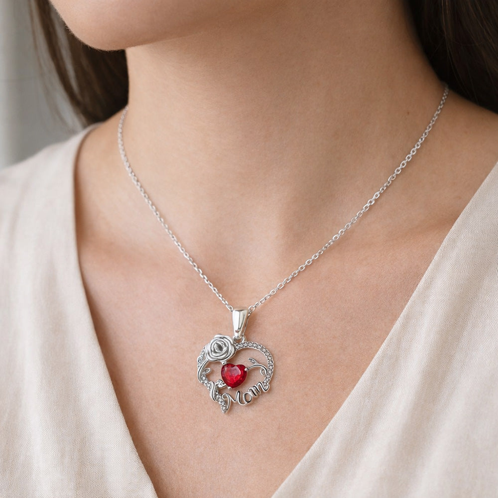 Real Rose Jewelry Box with Heart-shaped Pendant Necklace Included - Mother’s Day Gift for Mom or Grandma