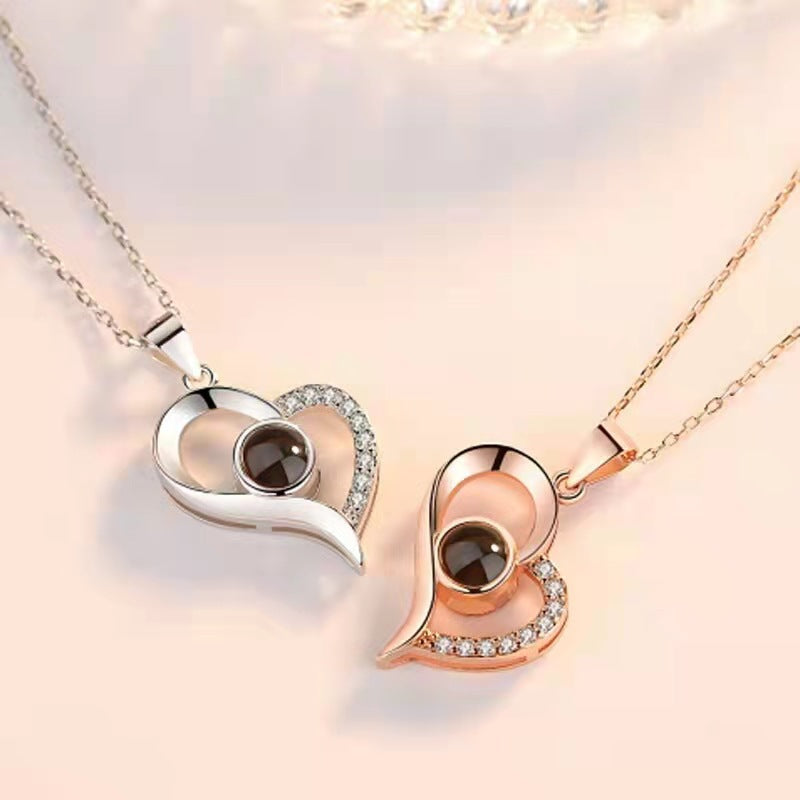 I Love You 100 Languages Necklace With Luxury Forever Rose Box