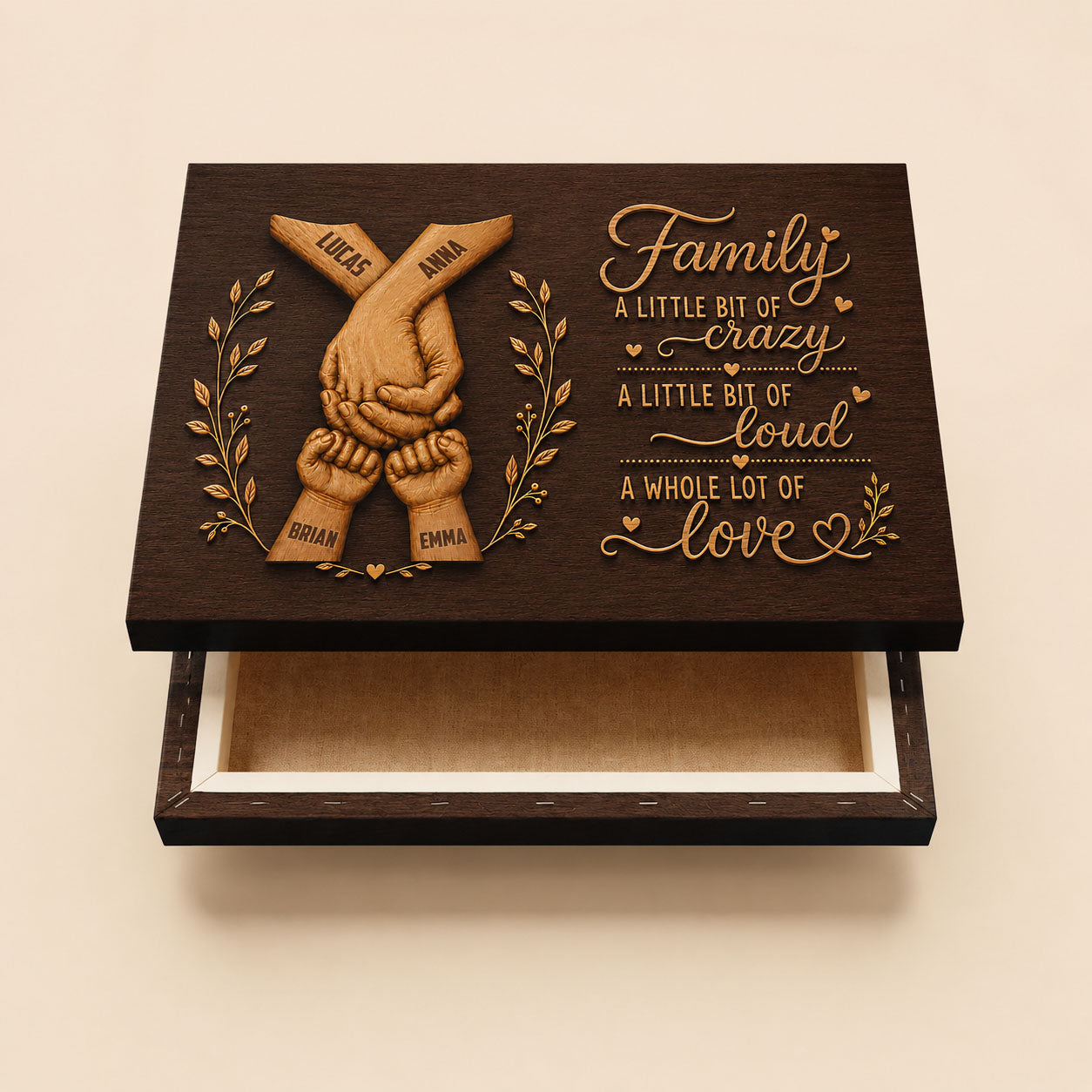 Personalized Framed Canvas - Family A Whole Lot Of Love - Family Home Decor Gift