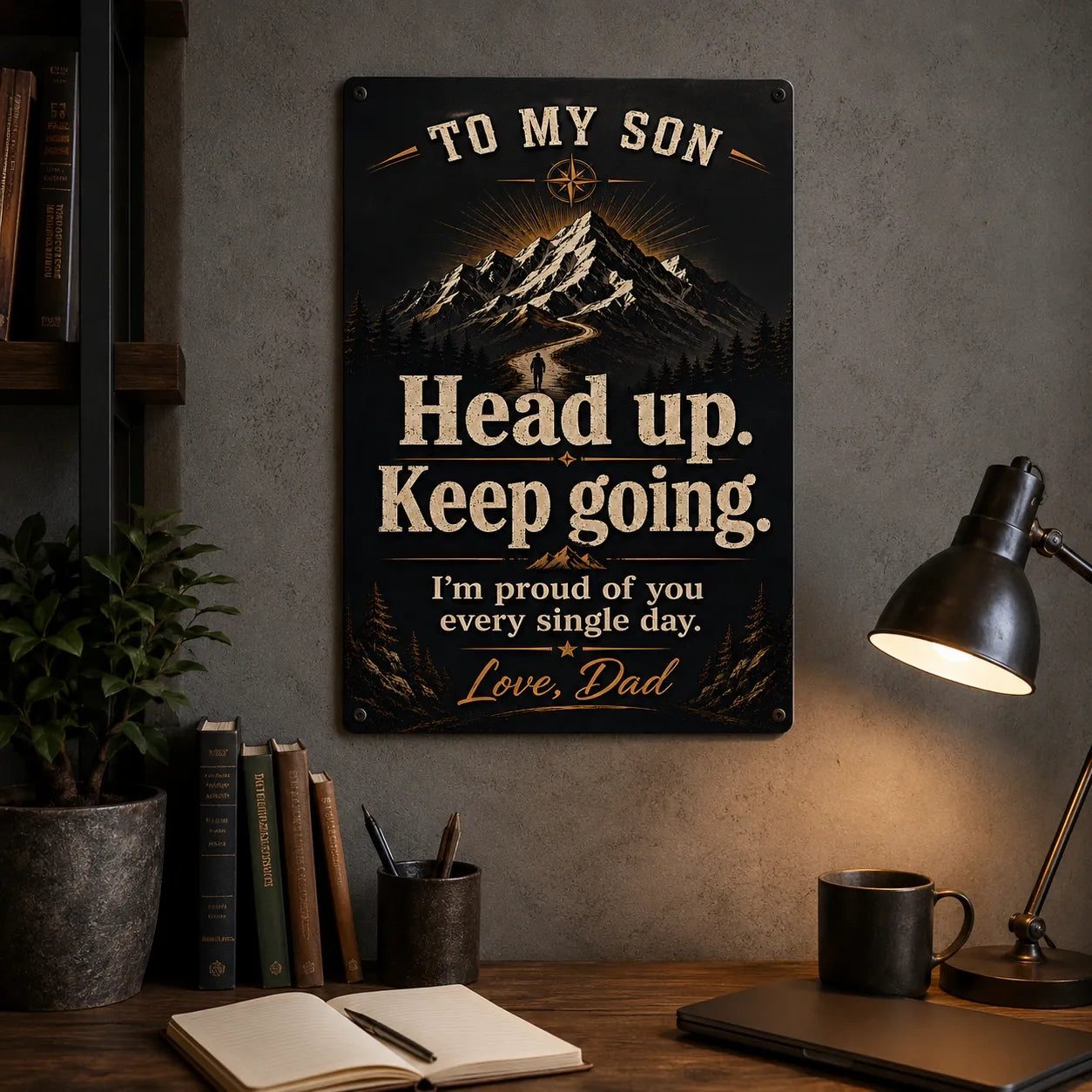 To My Son Metal Sign - Proud To Be Your Dad - Meaningful Gift From Dad