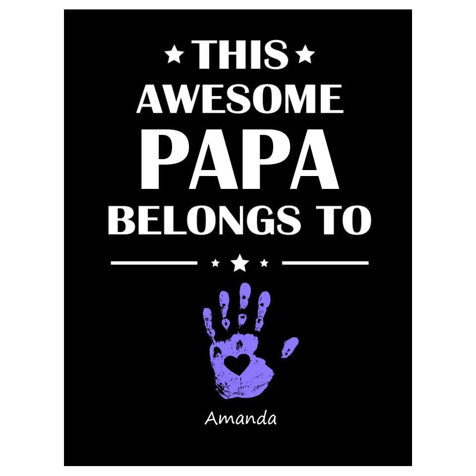 Personalized Name Blanket, This Awesome Papa, Father's Day Gift