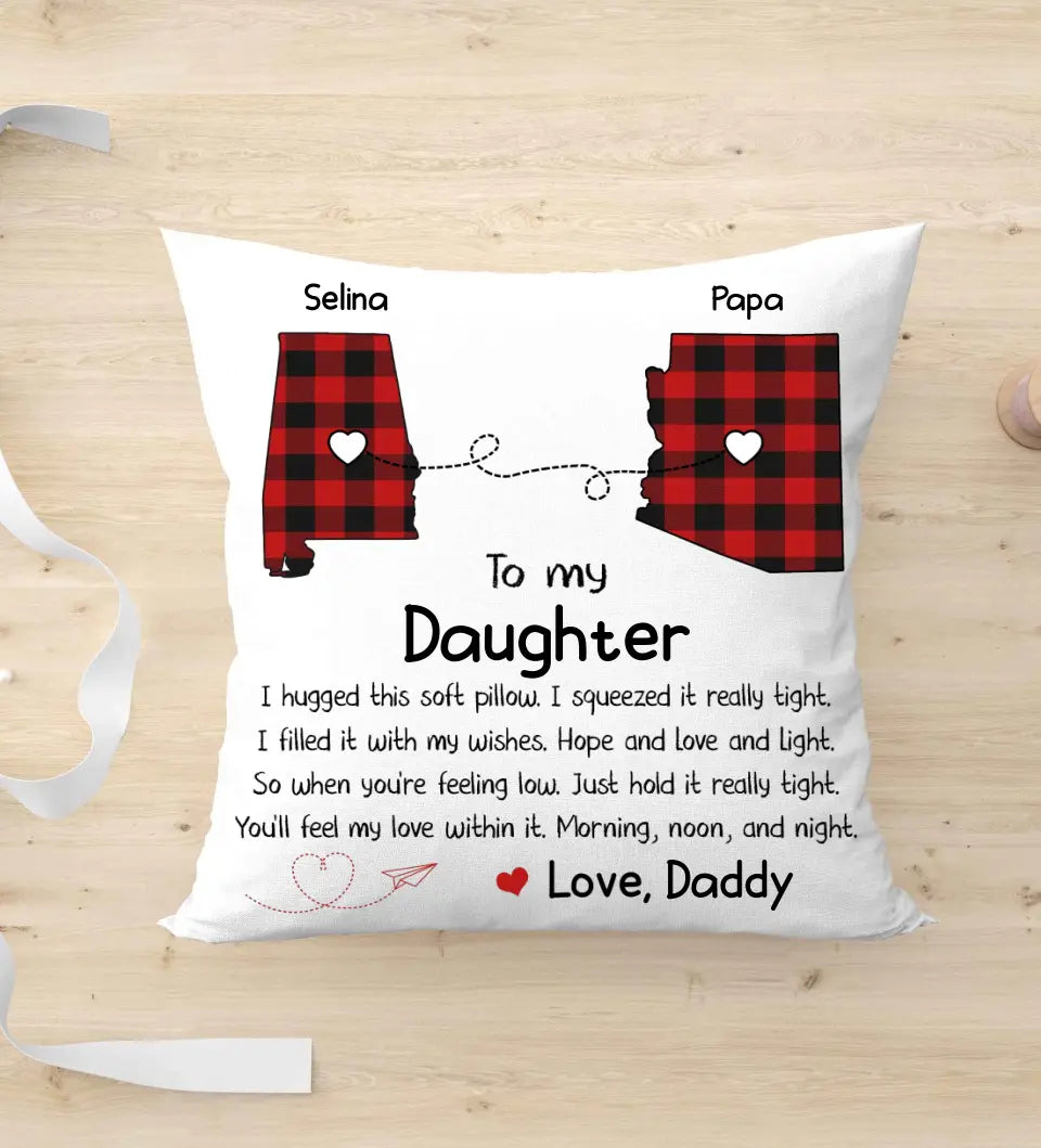 Pillow Hope And Love And Light - Personalized Pillow - Gift For Family Members - Couples Gift Idea