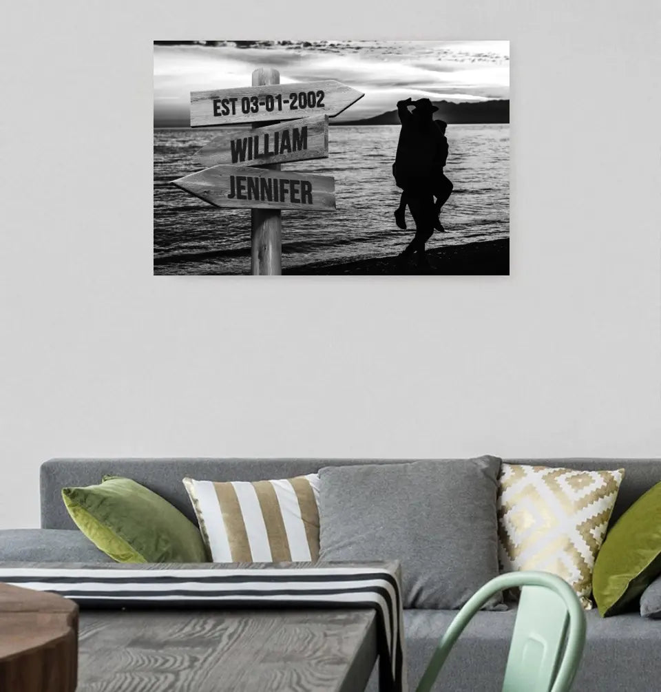 Anniversary Gift For Couples - Personalized Canvas Home Decor
