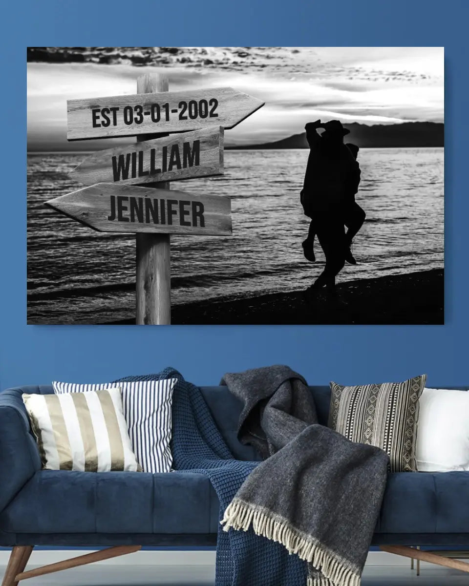 Anniversary Gift For Couples - Personalized Canvas Home Decor