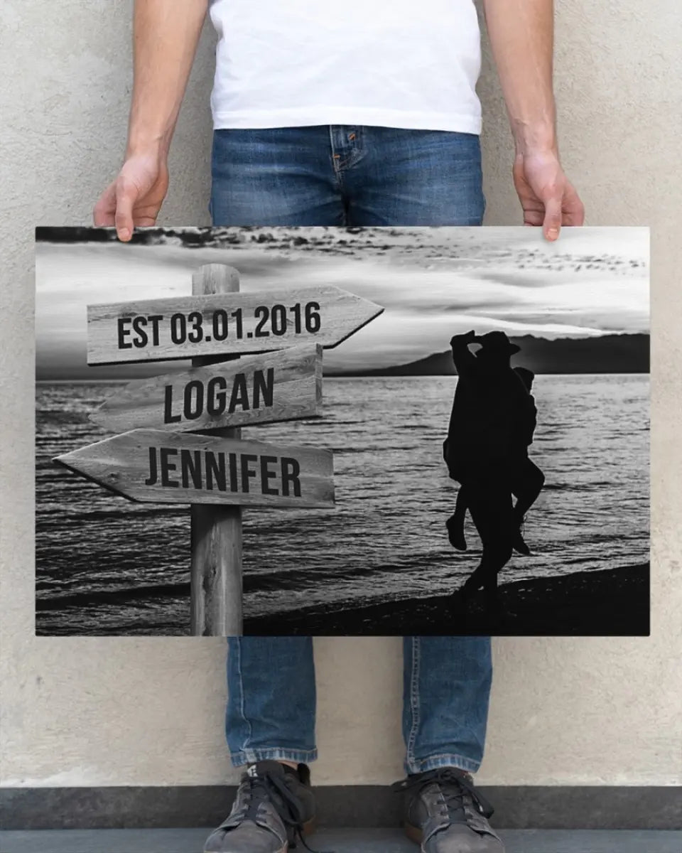 Anniversary Gift For Couples - Personalized Canvas Home Decor