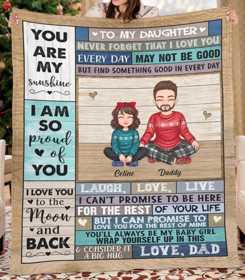 Blanket Daughter Laugh Love Live - Christmas Gift For Daughter