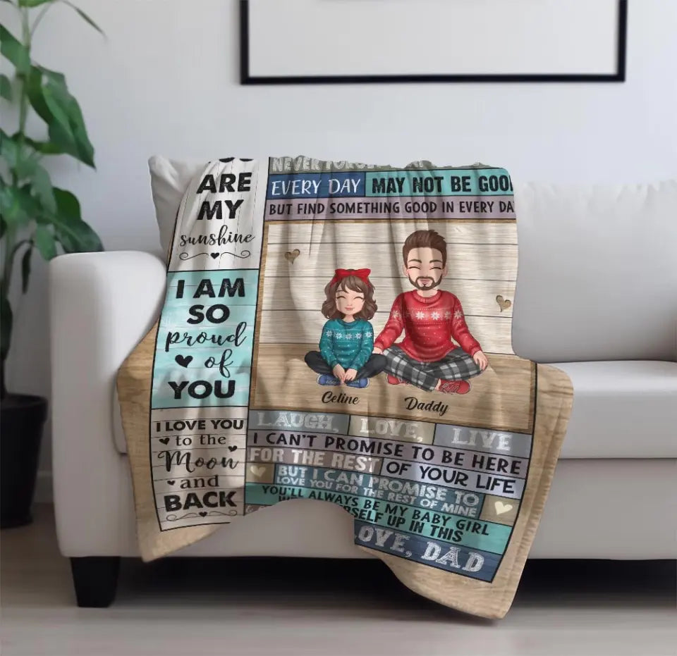 Blanket Daughter Laugh Love Live - Christmas Gift For Daughter