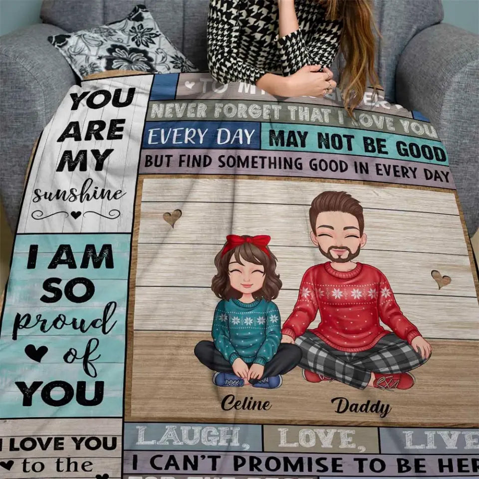 Blanket Daughter Laugh Love Live - Christmas Gift For Daughter
