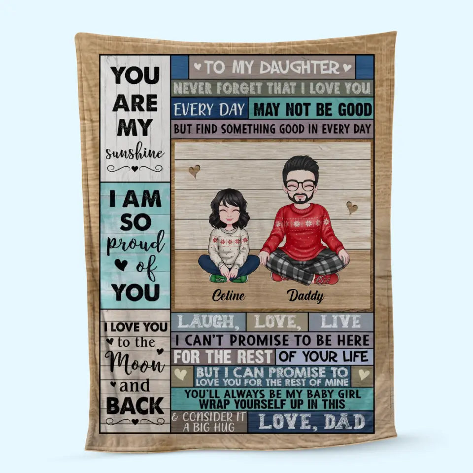 Blanket Daughter Laugh Love Live - Christmas Gift For Daughter