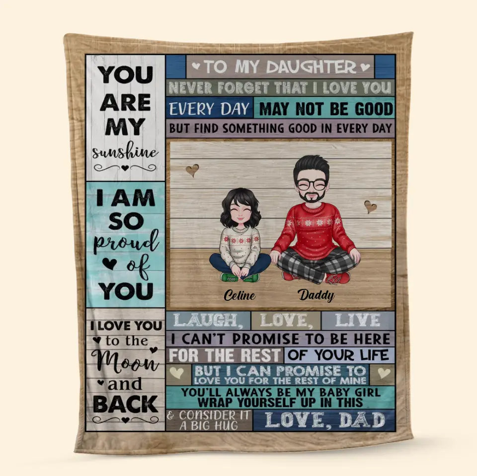 Blanket Daughter Laugh Love Live - Christmas Gift For Daughter