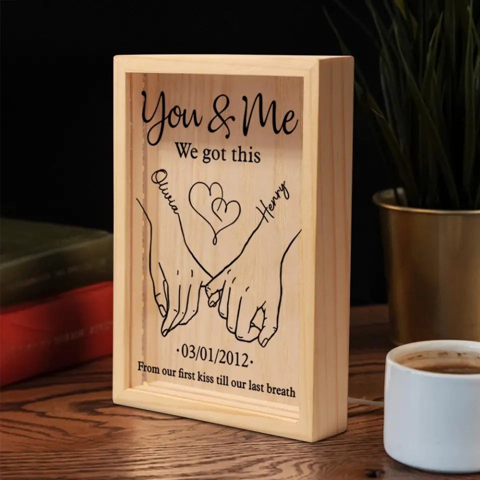 Annoying Each Other From Our First Kiss Till Our Last Breath - Couple Personalized Custom Frame Light Box - Anniversary Gift For Husband Wife