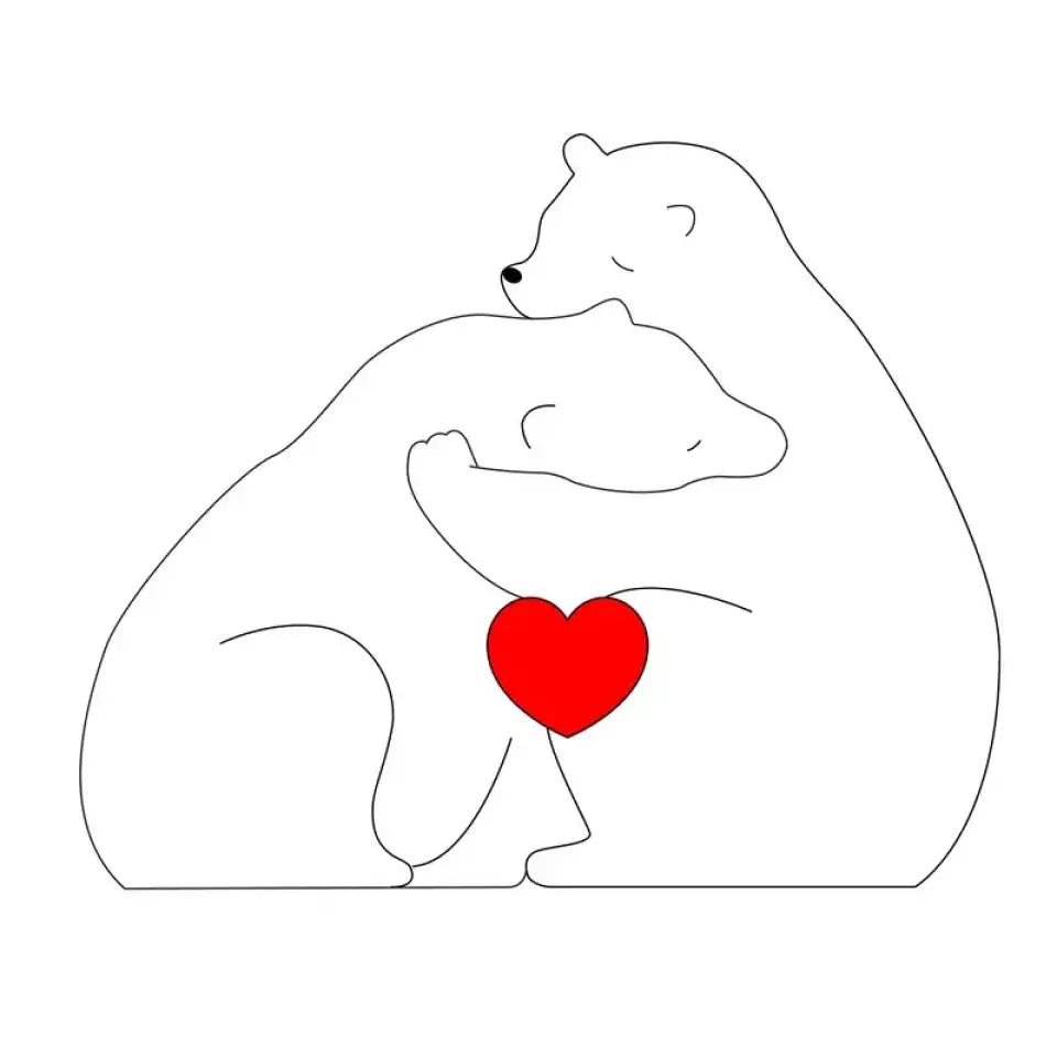Wooden Bears Family Puzzle