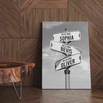 Crossroad of Love - Custom Children Names Premium Canvas