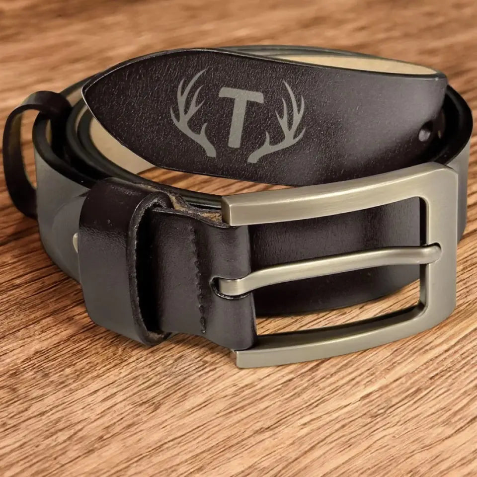 Personalized Engraved Leather Belt - Forget Father's Day We Love You Every Day
