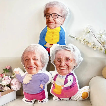 Funny Grandma Custom Face - Personalized Photo Custom Shaped Pillow