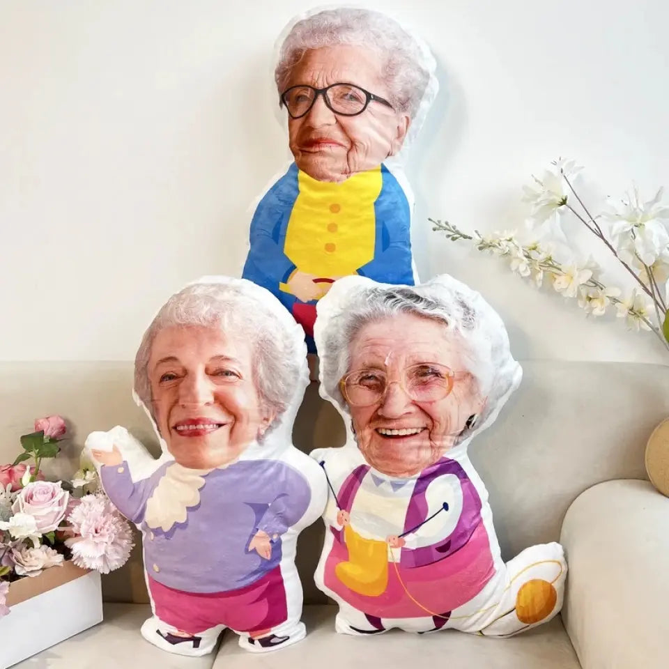 Funny Grandma Custom Face - Personalized Photo Custom Shaped Pillow