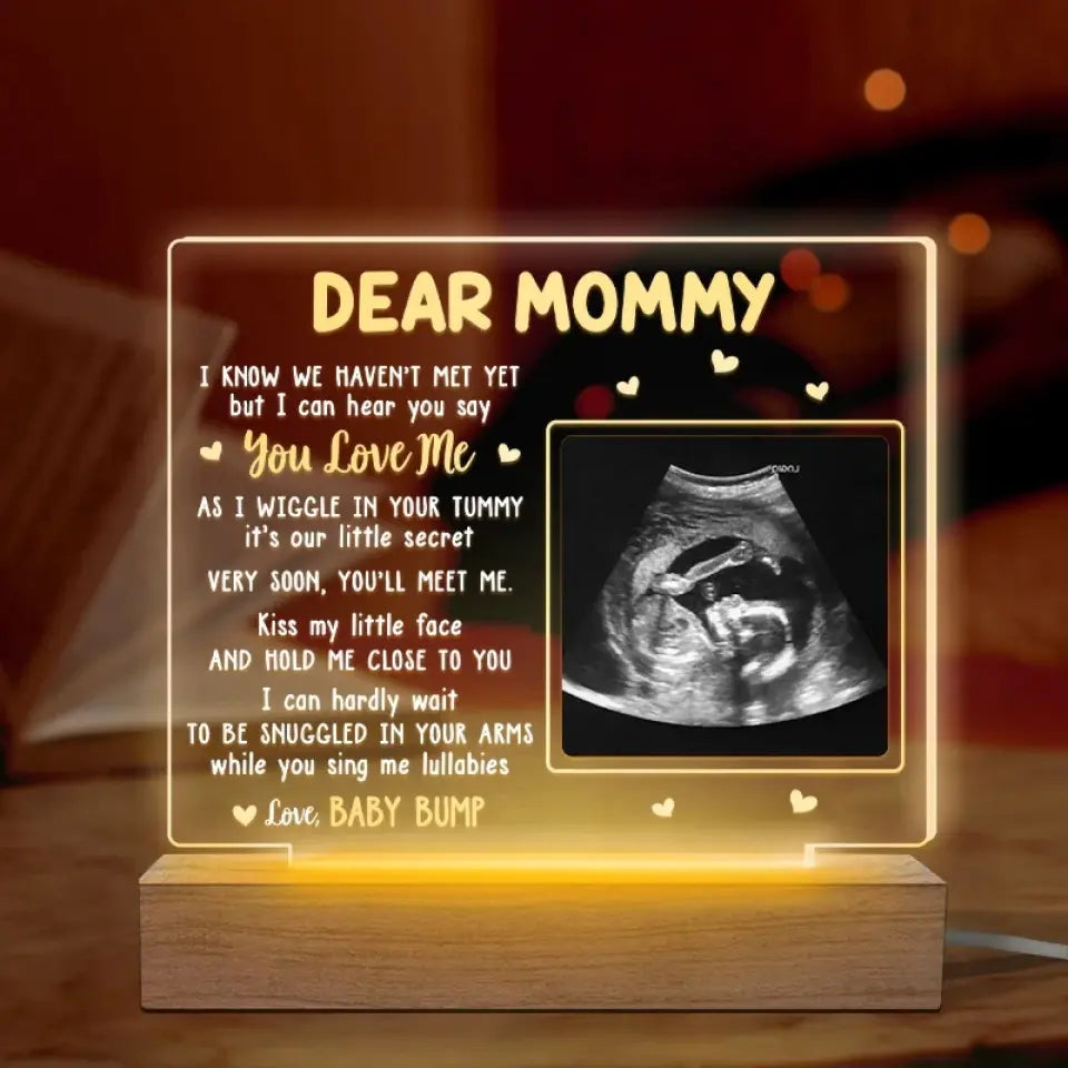 Custom Photo Very Soon, You'll Meet Me - Shaped 3D LED Light -  Mother's Day, Baby Shower Gift, Gift For First Mom