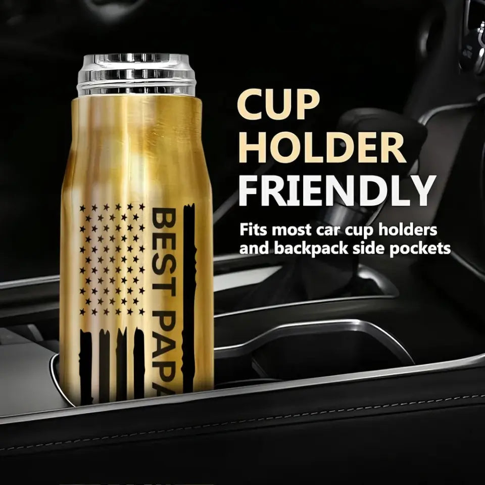 Bullet Tumbler Best Dad Papa Grandpa Ever Fist Bump - Father's Day Gift