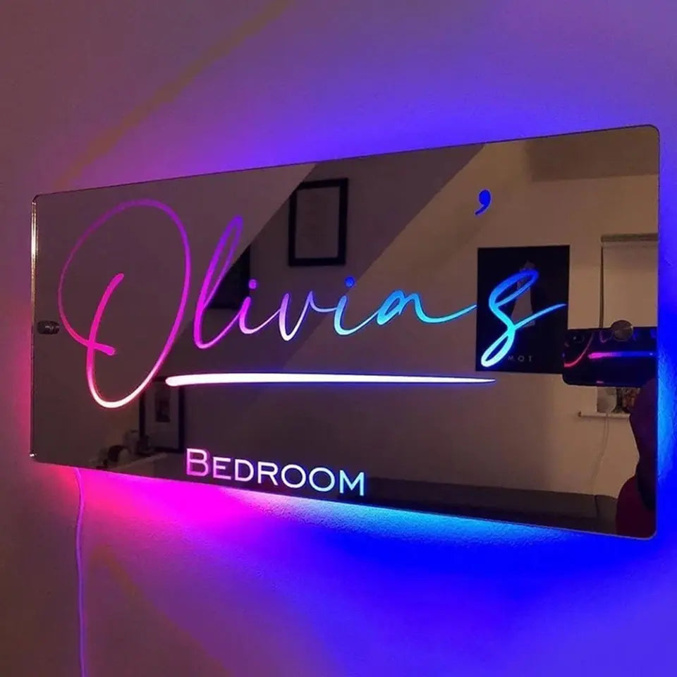 Personalized Name Mirror - Light Up Mirror - Gift For Your Loved Ones