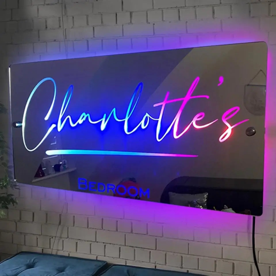 Personalized Name Mirror - Light Up Mirror - Gift For Your Loved Ones
