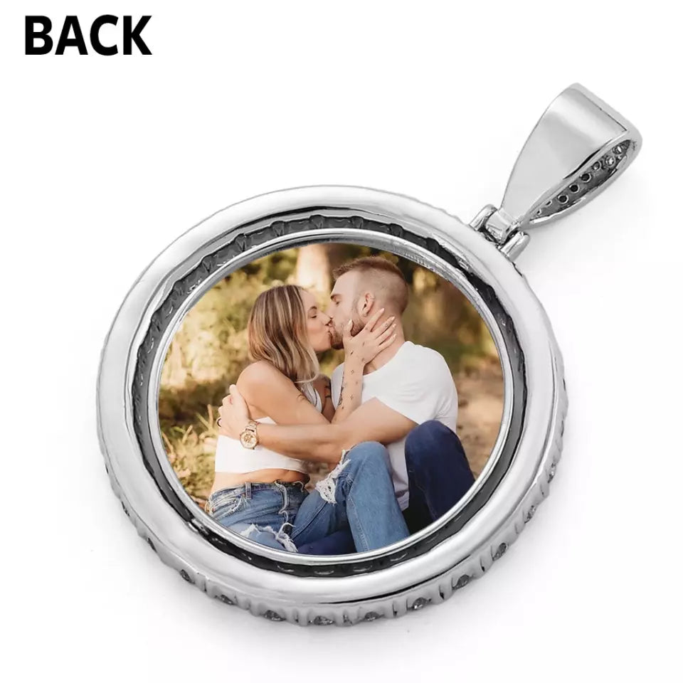 Custom Double Sided Spinning Photo Pendant Necklace