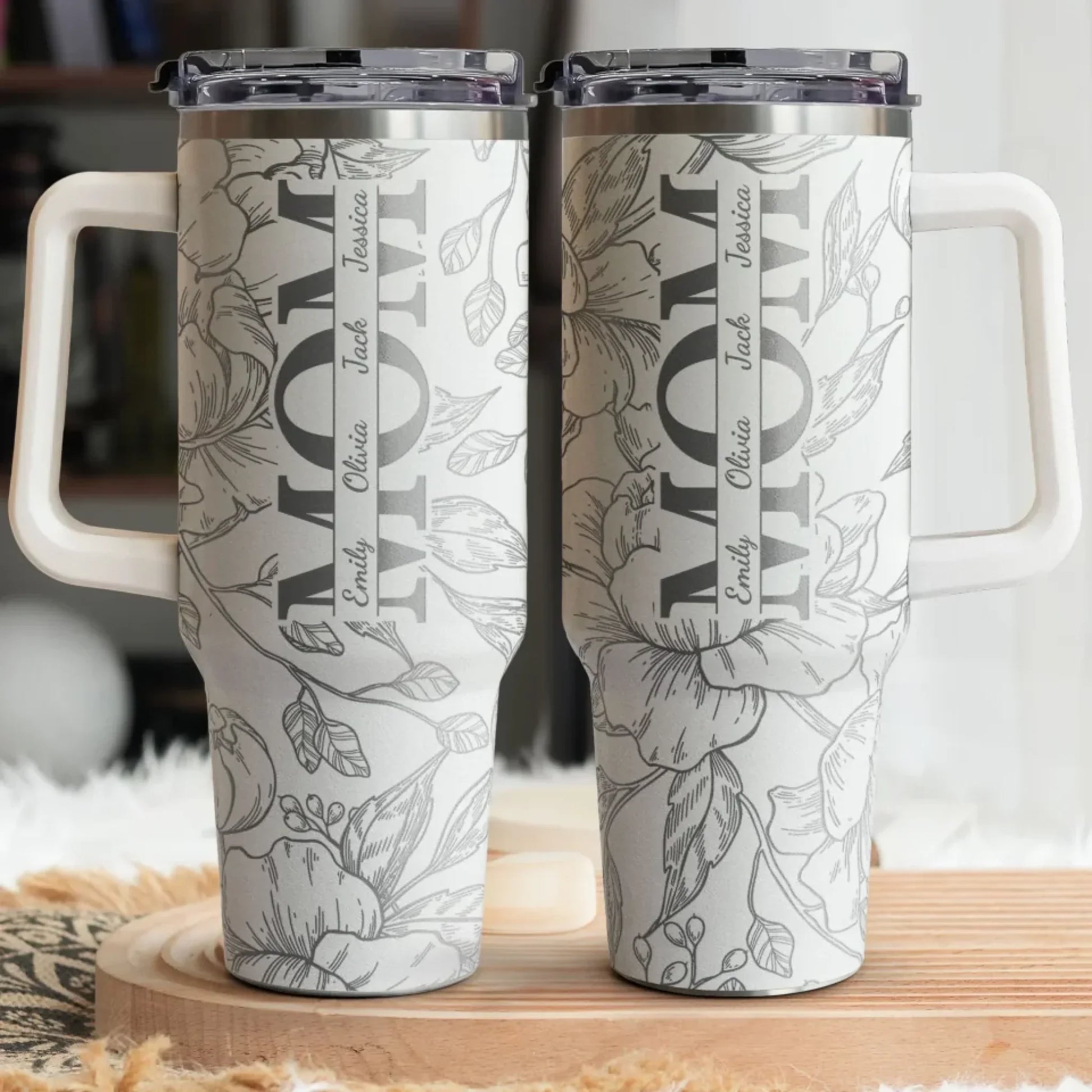 Floral Mom Mother's Day Gifts - 40oz Tumbler 2