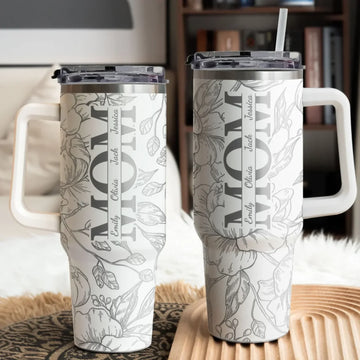 Floral Mom Mother's Day Gifts - 40oz Tumbler 1