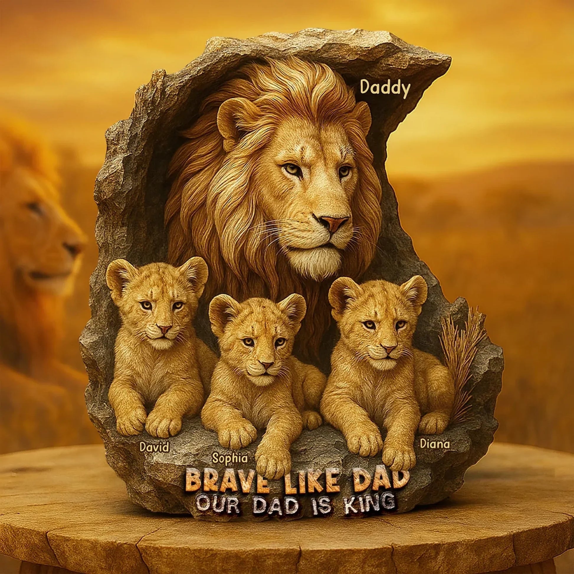 Lion Dad Acrylic 1