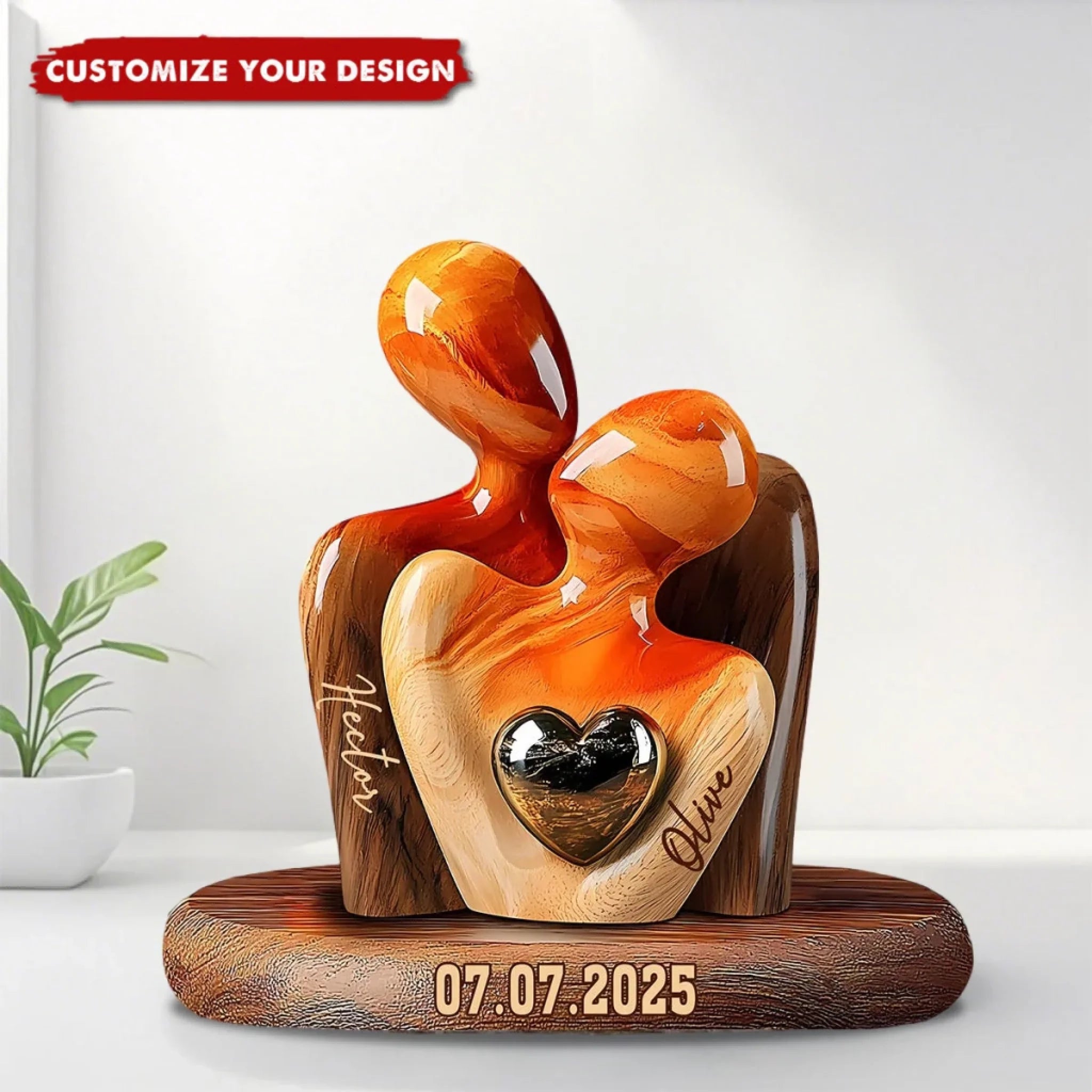 Elegant Couple Statue 3