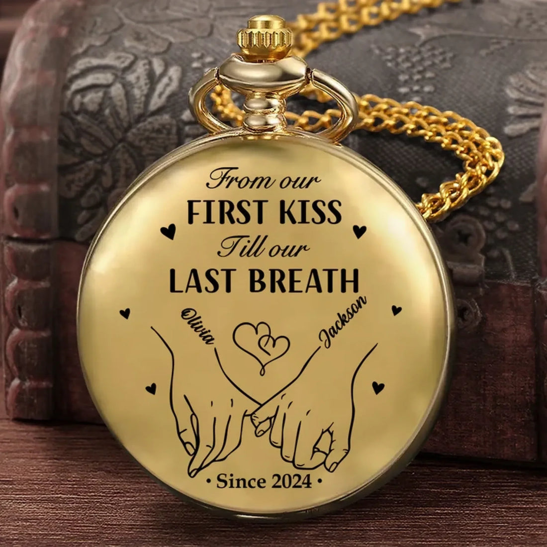 From First Kiss To Last Breath - Personalized Pocket Watch 1