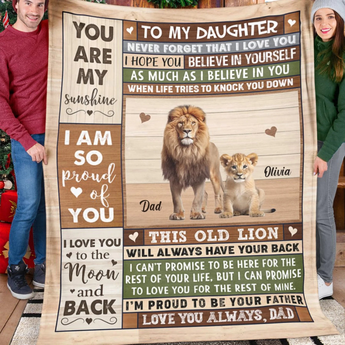 Daughter This Old Lion Blanket