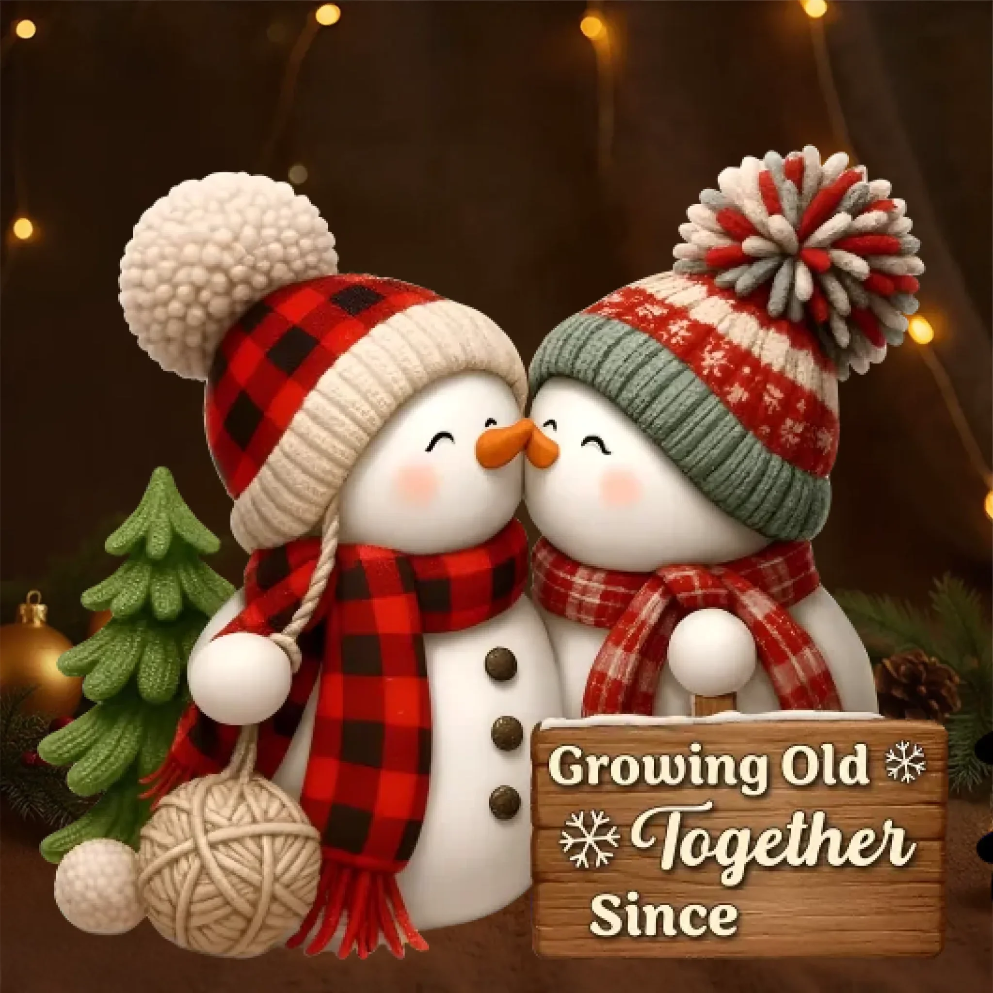 3D Effect Snowman Mockup Preview