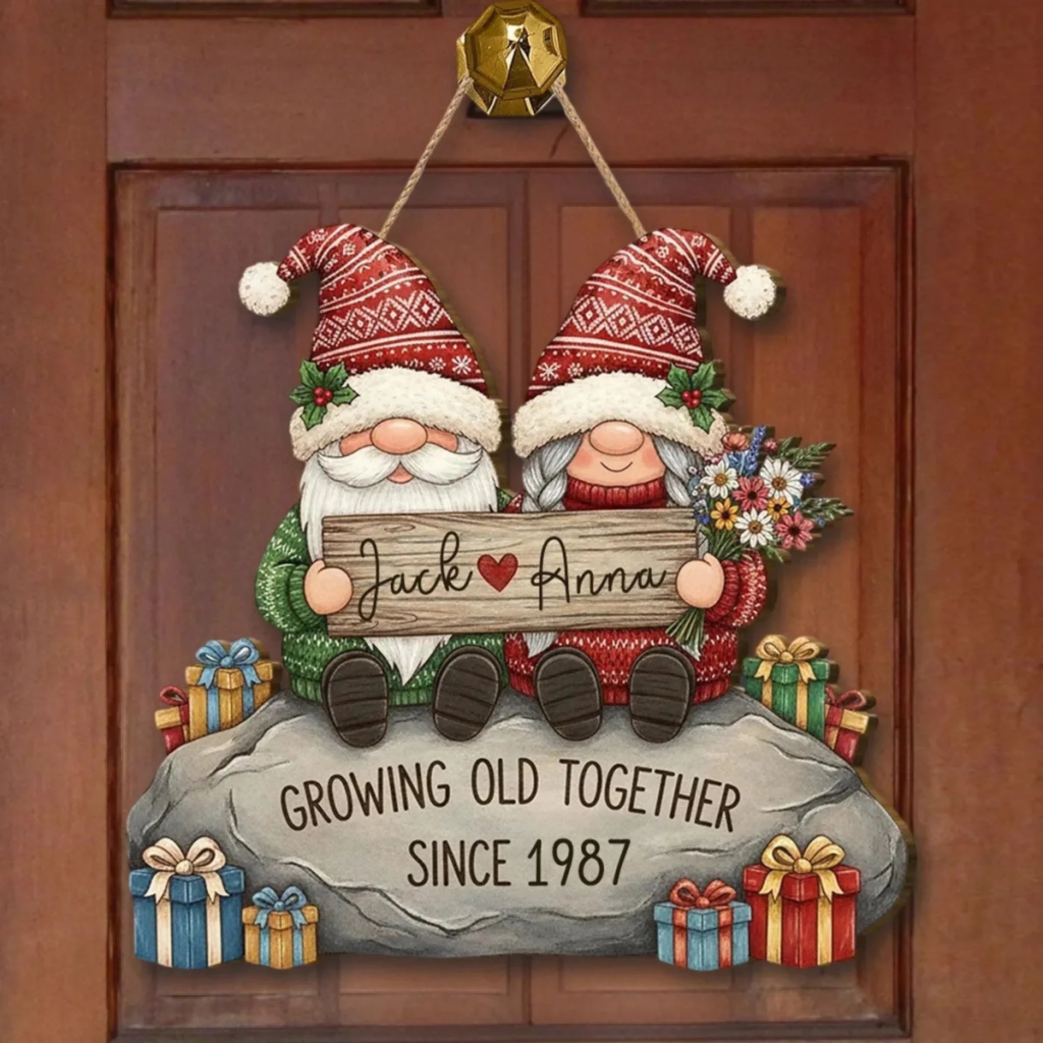 Growing Old Together - Wooden Sign Mockup 1