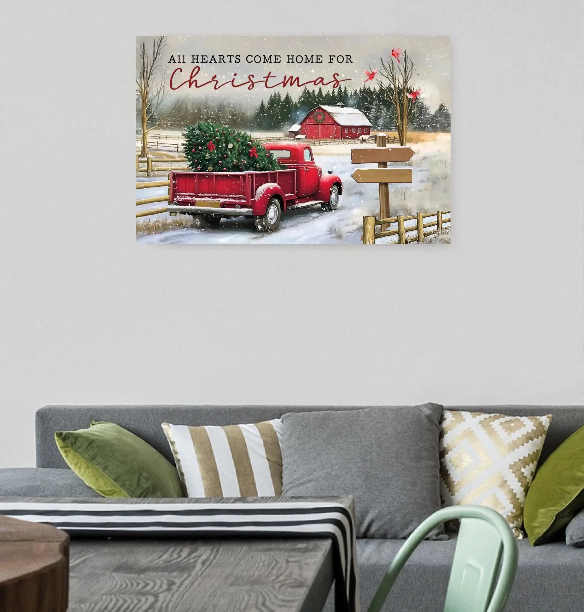 Personalized Family Name Canvas Christmas Gift