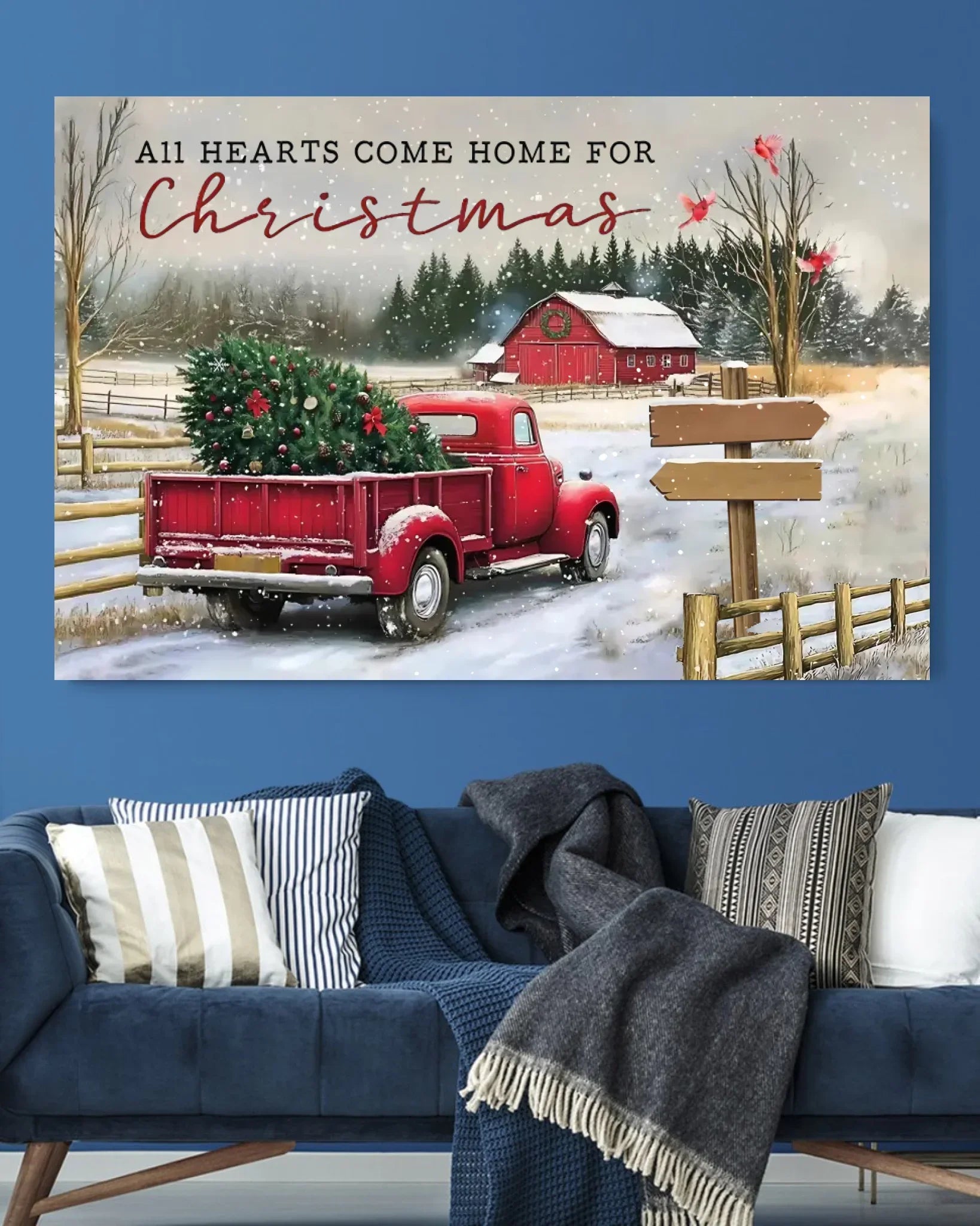 Personalized Family Name Canvas Christmas Gift