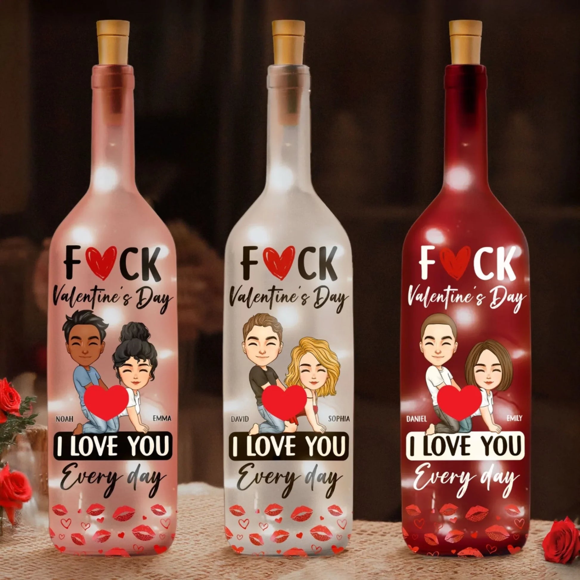 F Valentine's I Love You Everyday - Bottle Lamp 2026 1