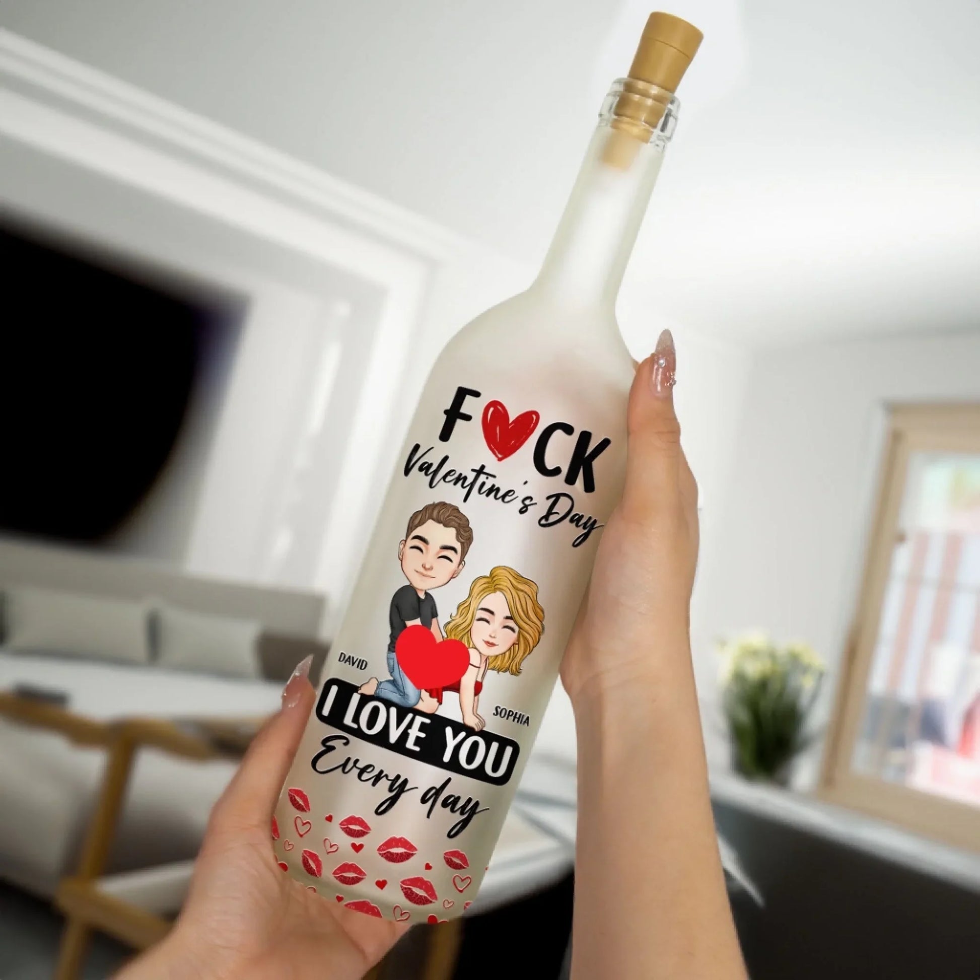 F Valentine's I Love You Everyday - Bottle Lamp 2026 3