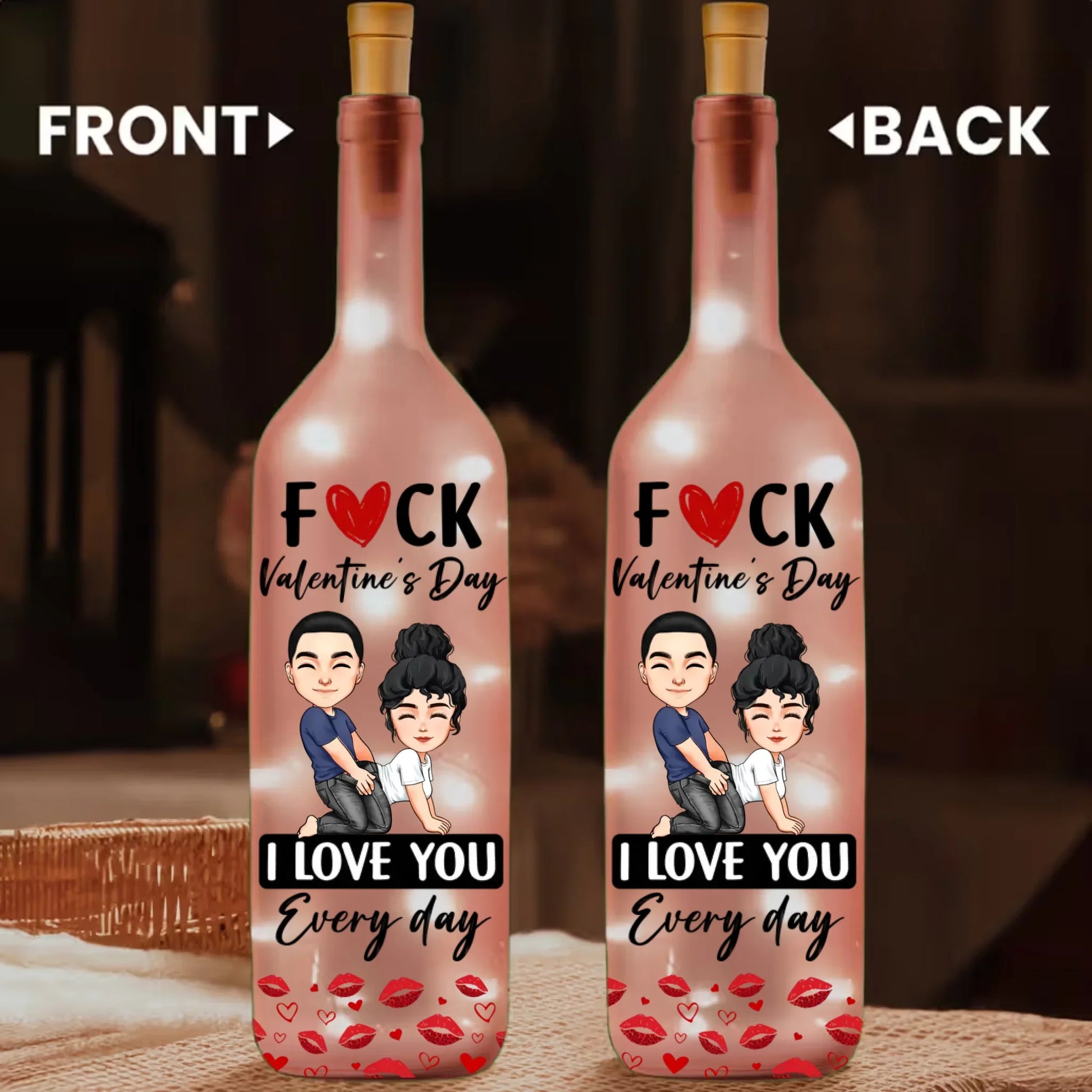 Pink Bottle Lamp