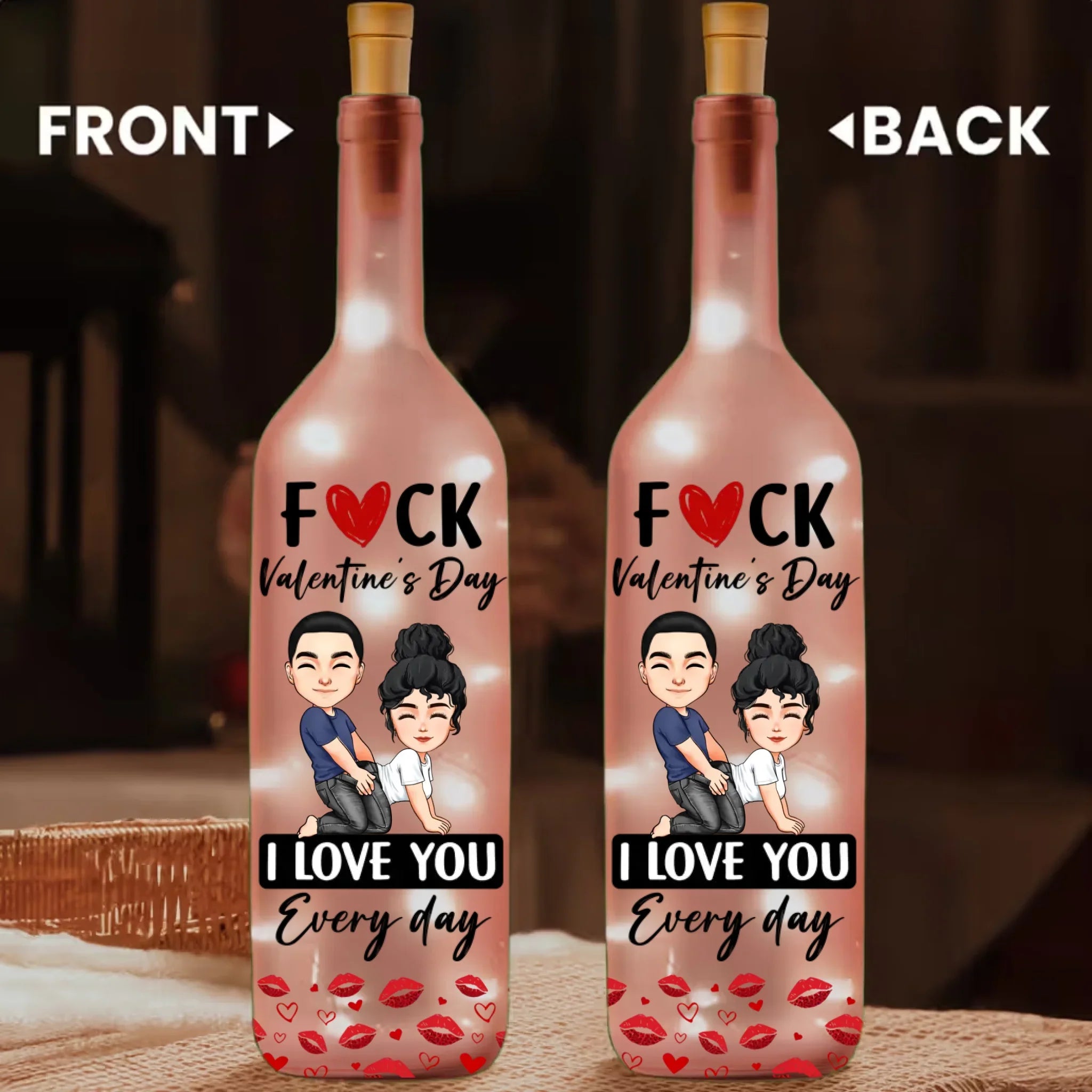 Pink Bottle Lamp