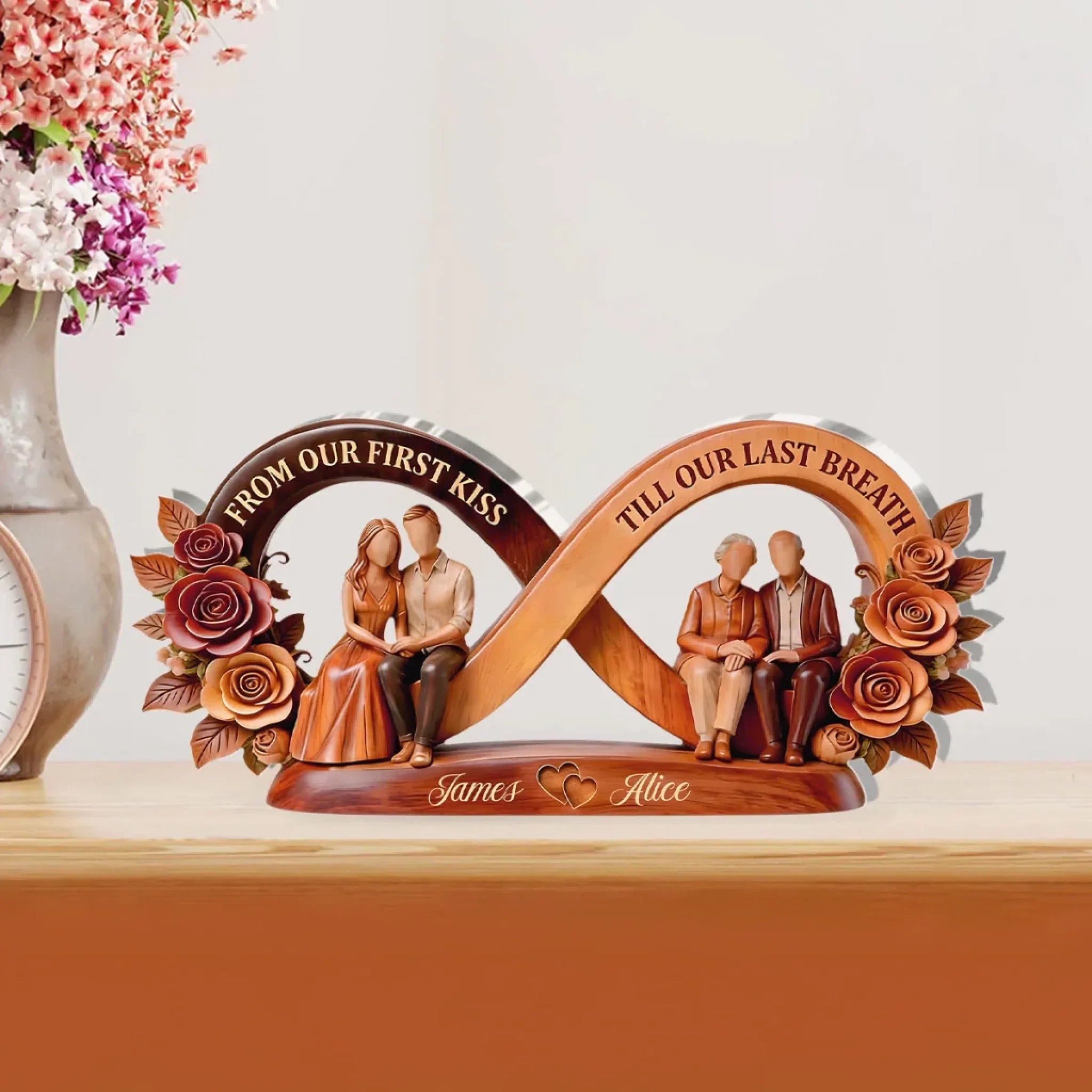 From Our First Kiss Till Our Last Breath - Personalized Custom Shaped Acrylic Plaque 2