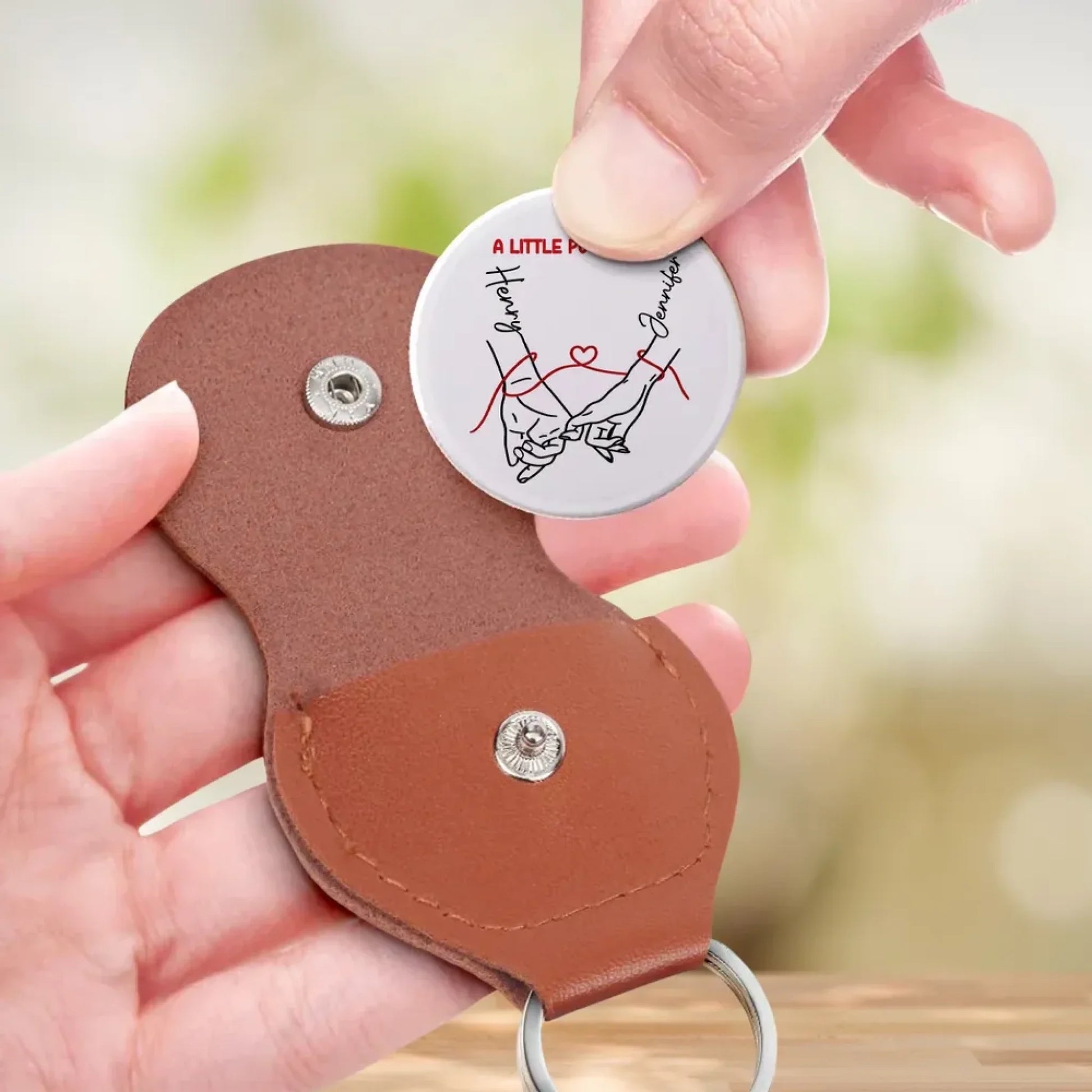 How Lucky I Am - Personalized Custom Pocket Coin Keychain 3