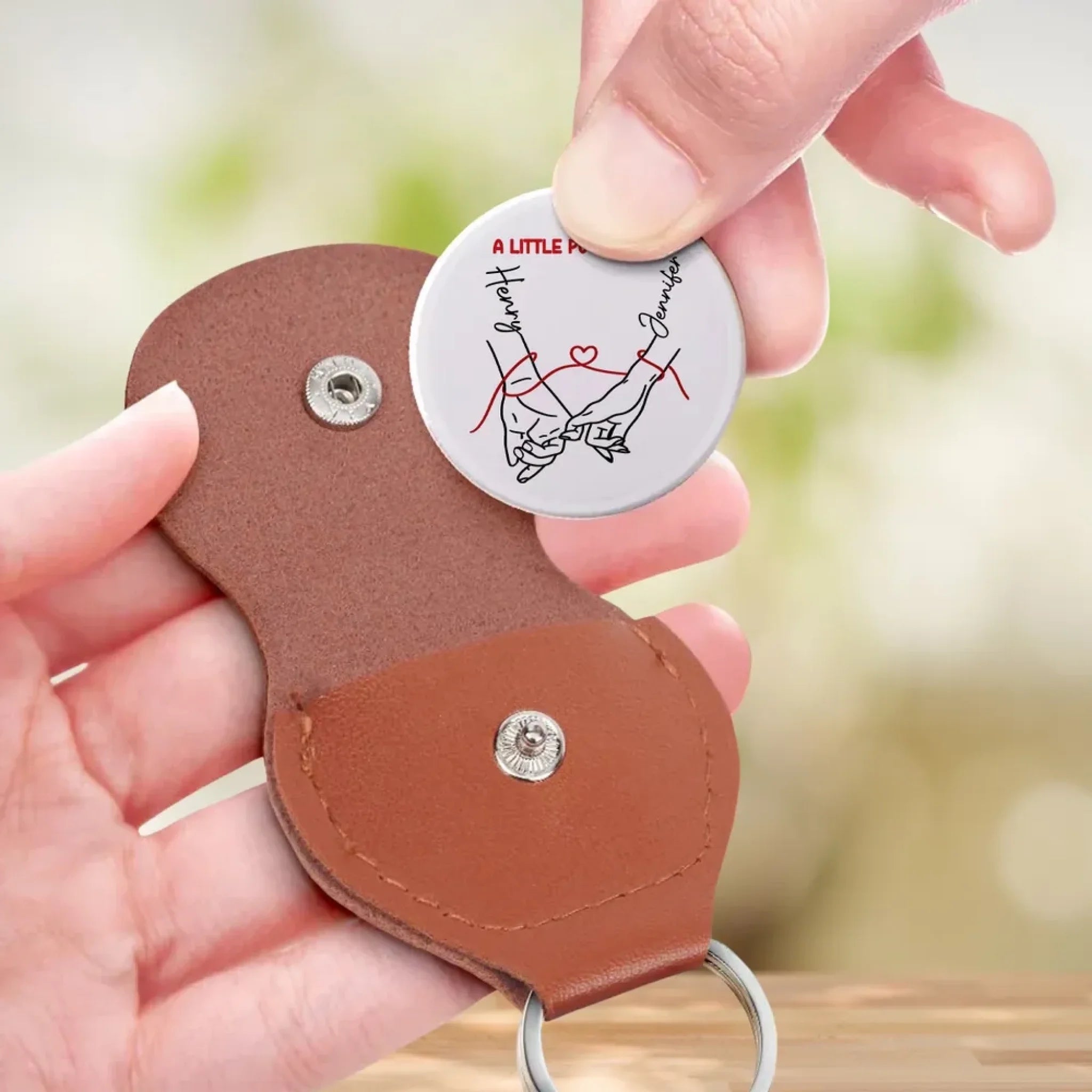 How Lucky I Am - Personalized Custom Pocket Coin Keychain 3