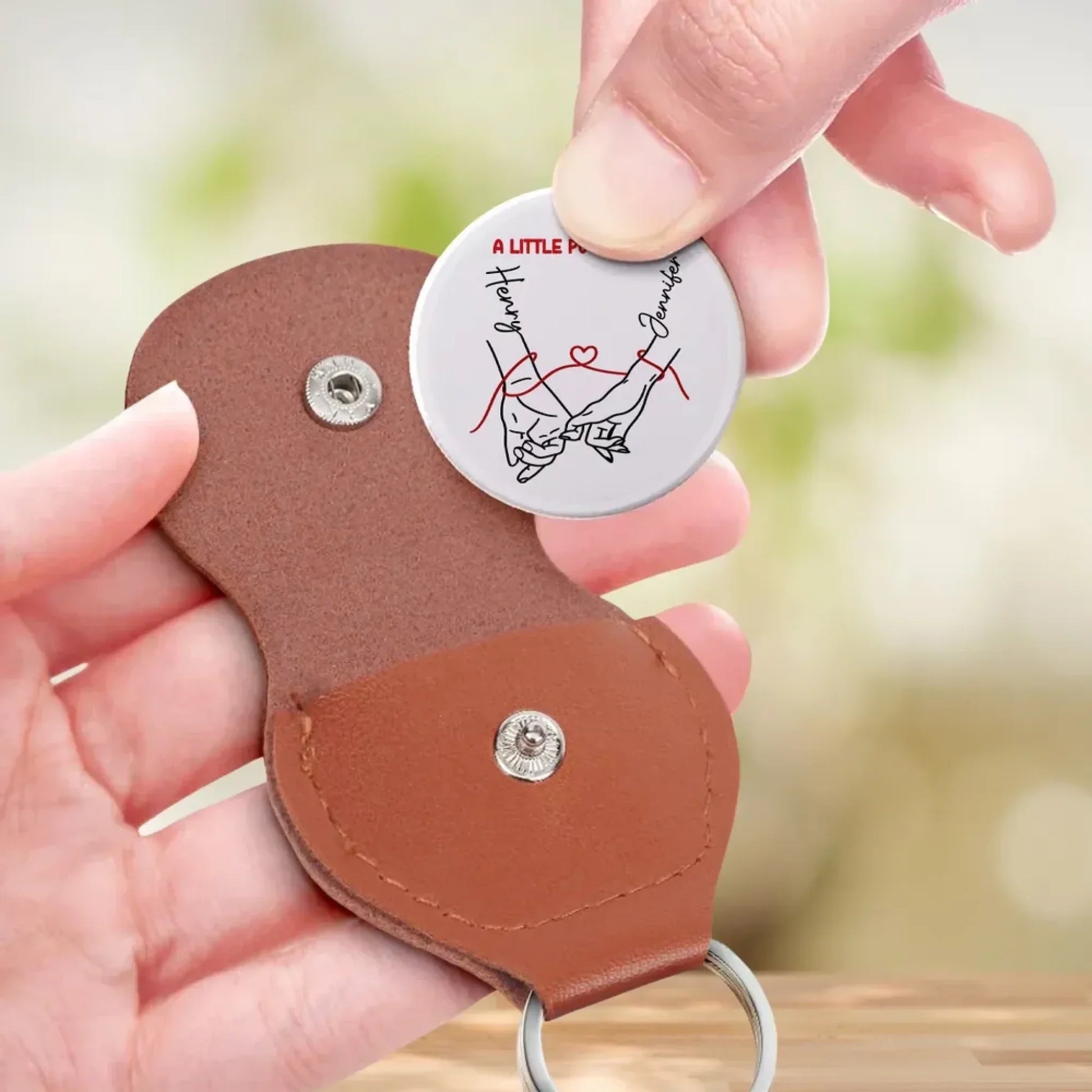 How Lucky I Am - Personalized Custom Pocket Coin Keychain 3