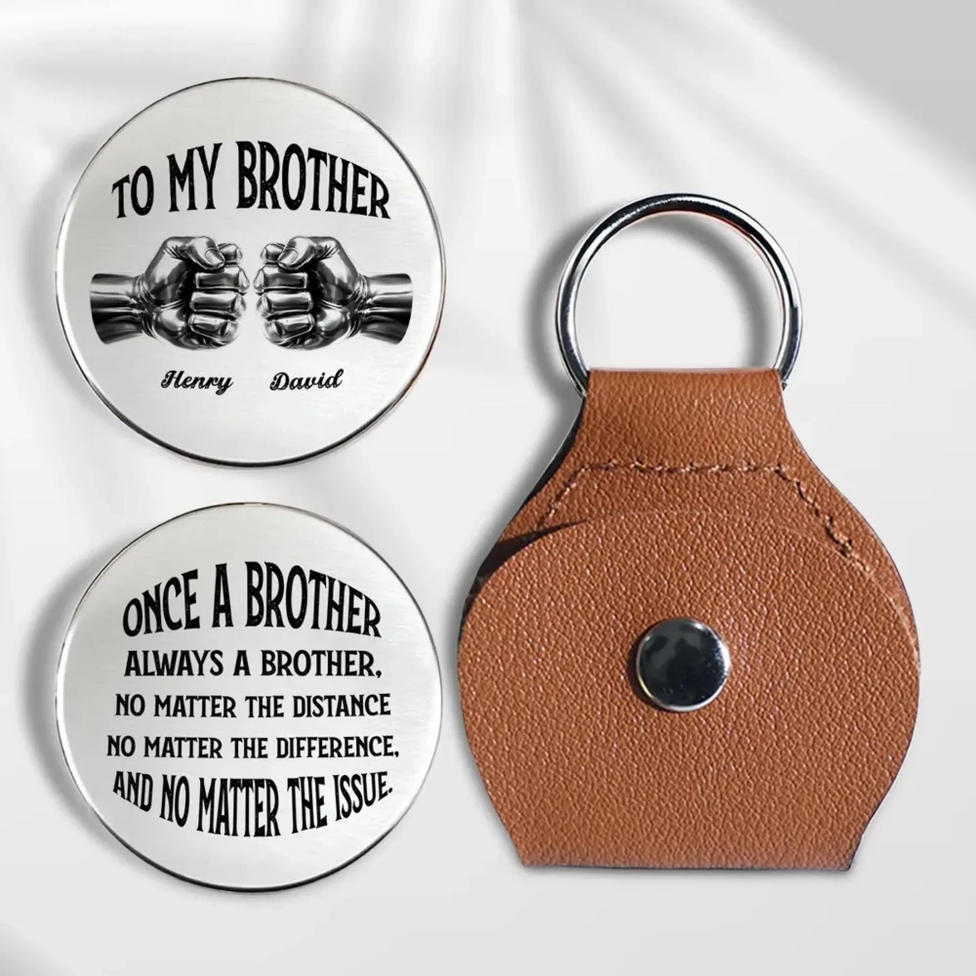Once A Brother And Always A Brother - Personalized Custom Pocket Hug 1