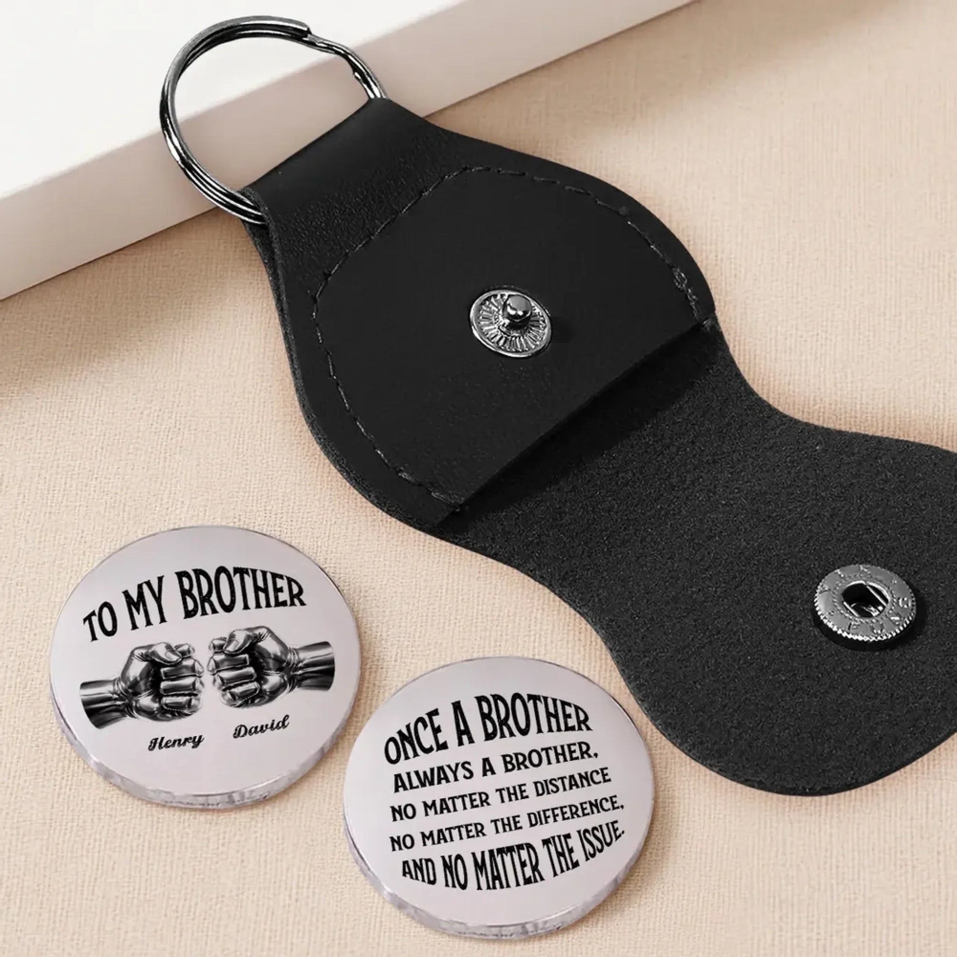 Once A Brother And Always A Brother - Personalized Custom Pocket Hug 2
