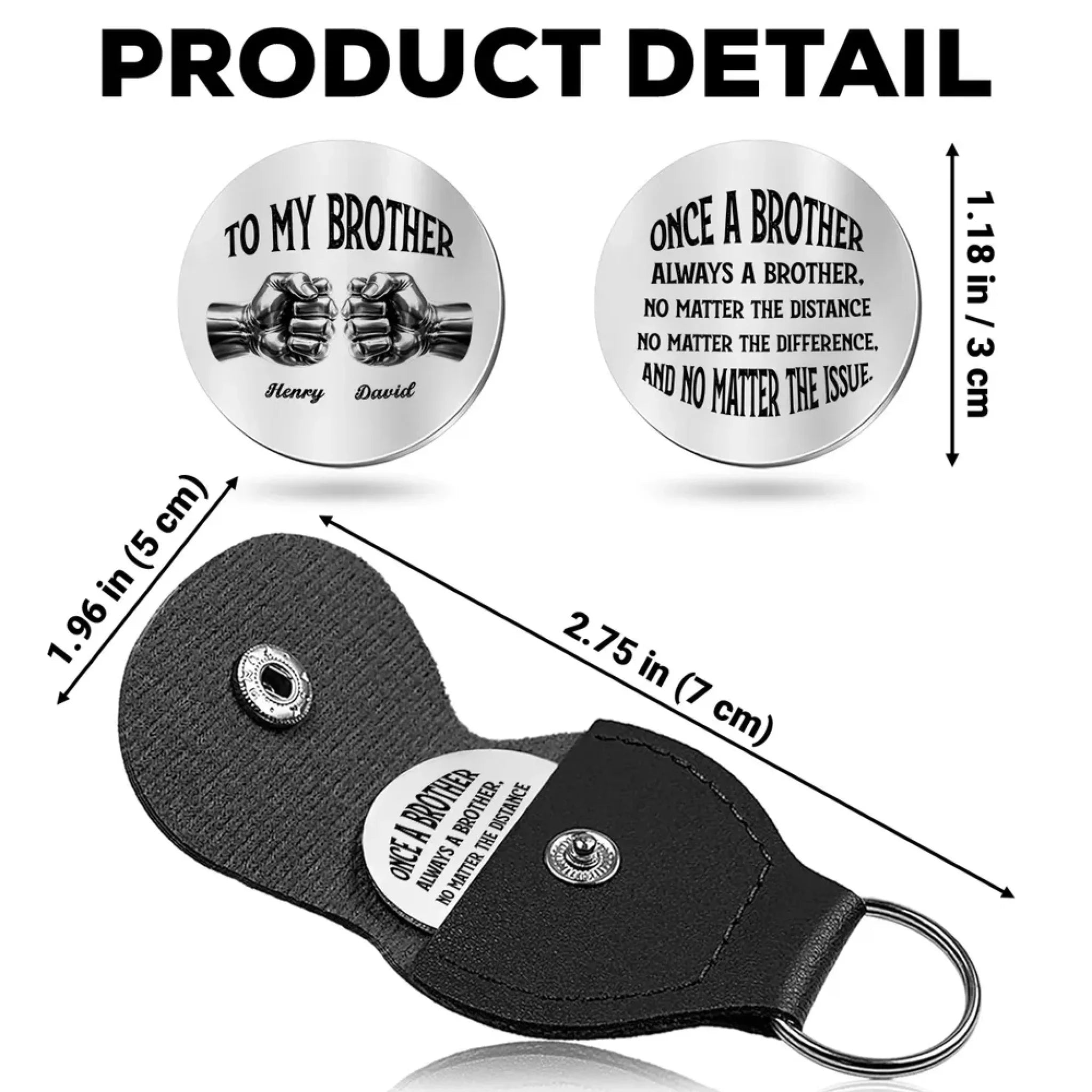 Once A Brother And Always A Brother - Personalized Custom Pocket Hug 5