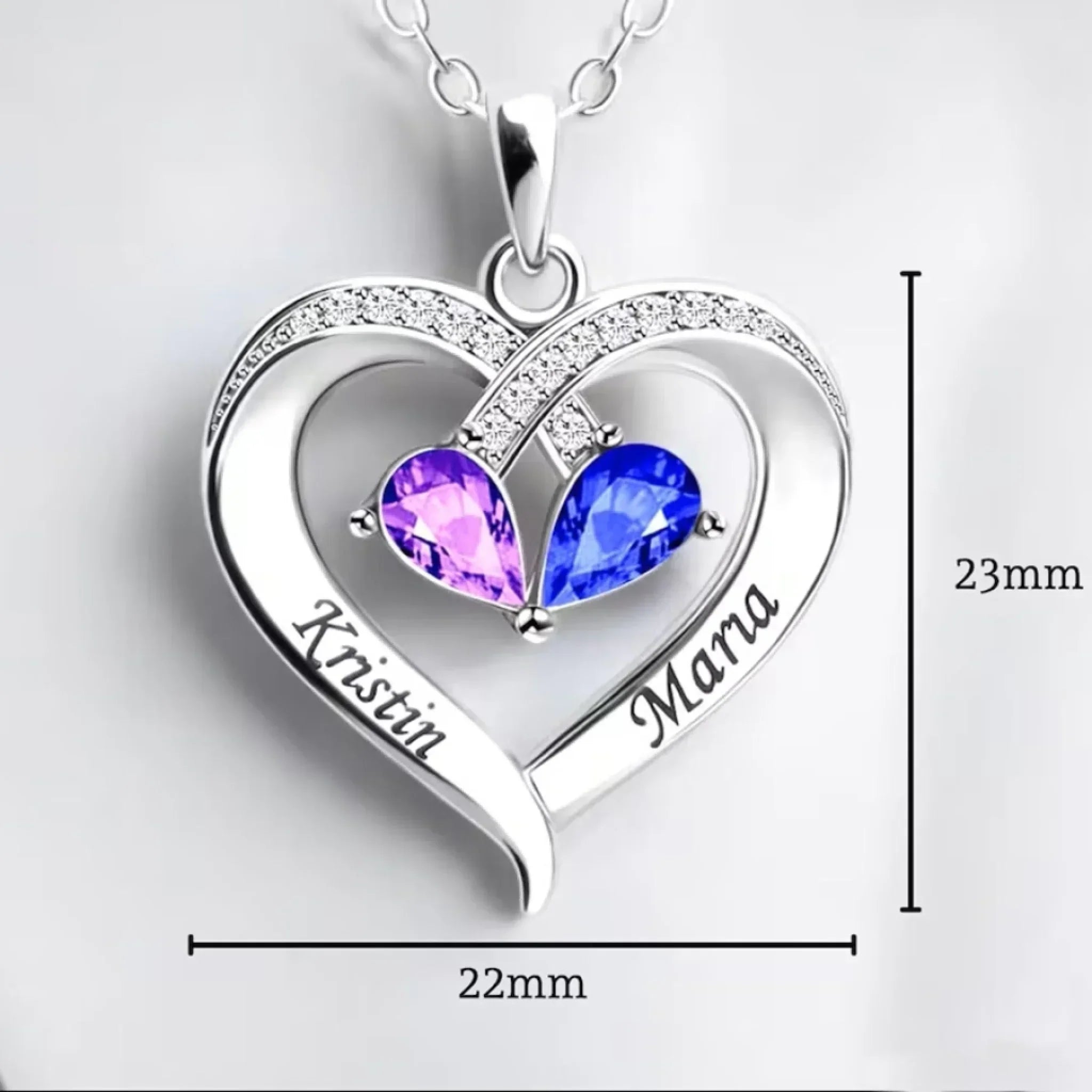 I Love You Forever Birthstone Necklace 4