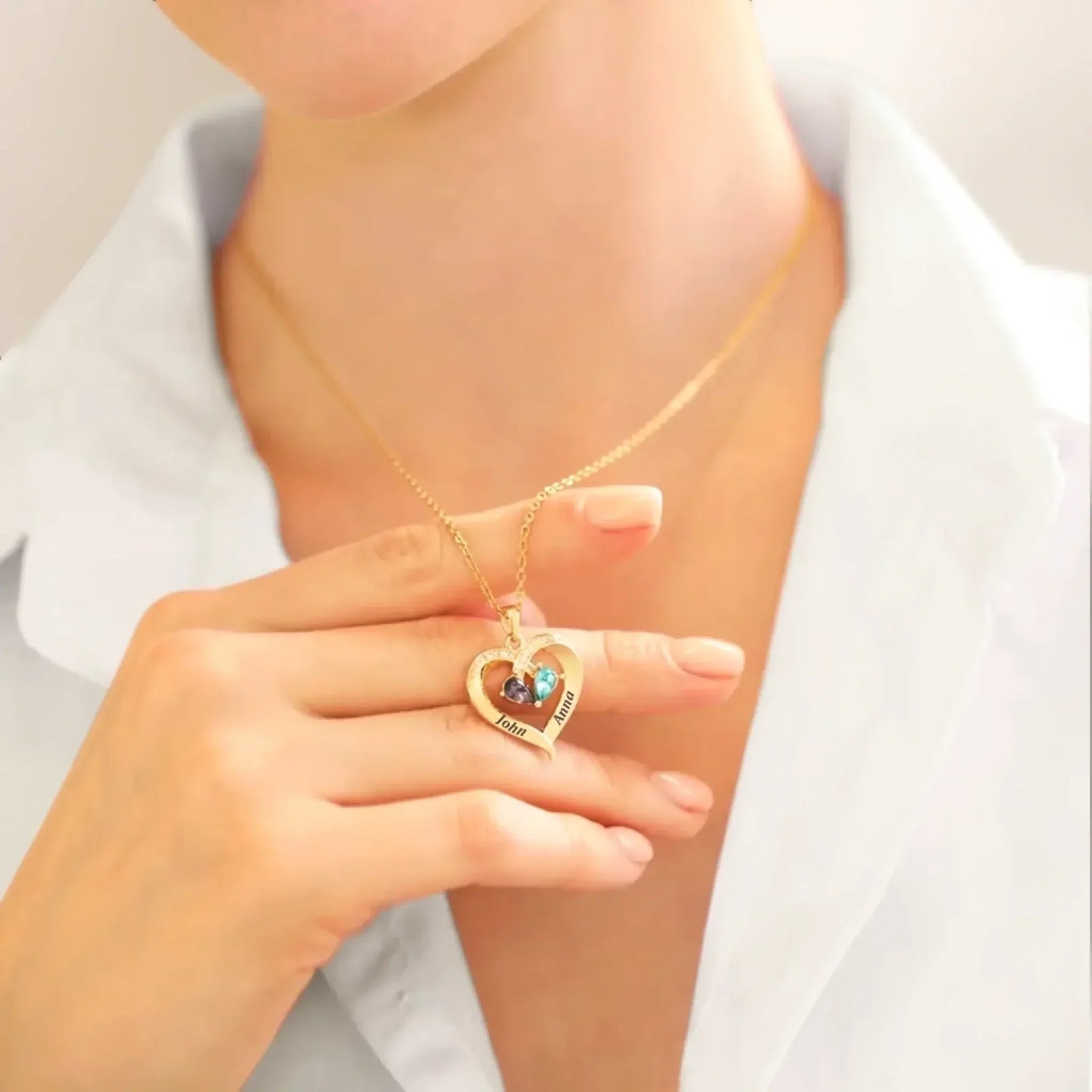I Love You Forever Birthstone Necklace 3