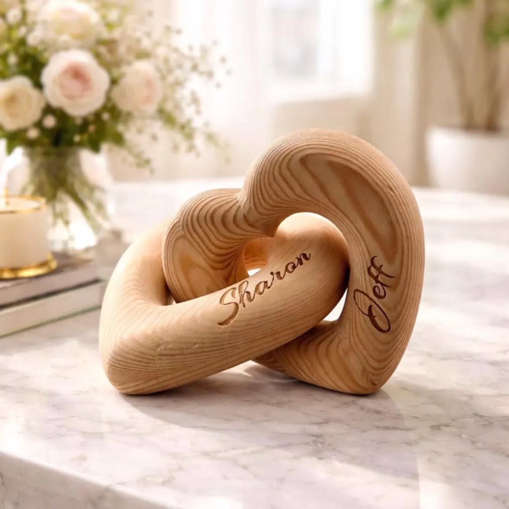 Personalized Infinity Heart Sculpture 2