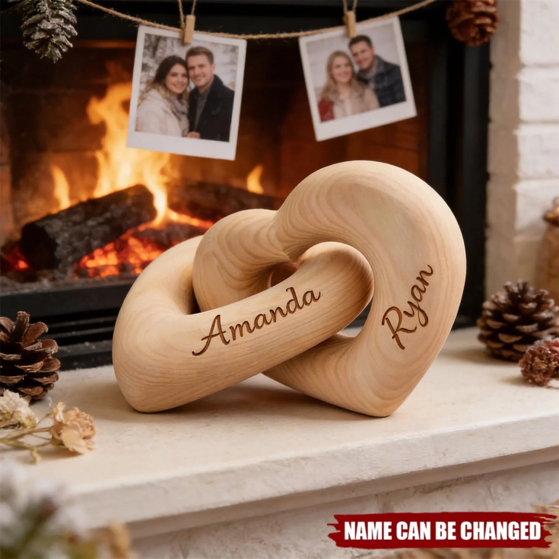 Personalized Infinity Heart Sculpture 3